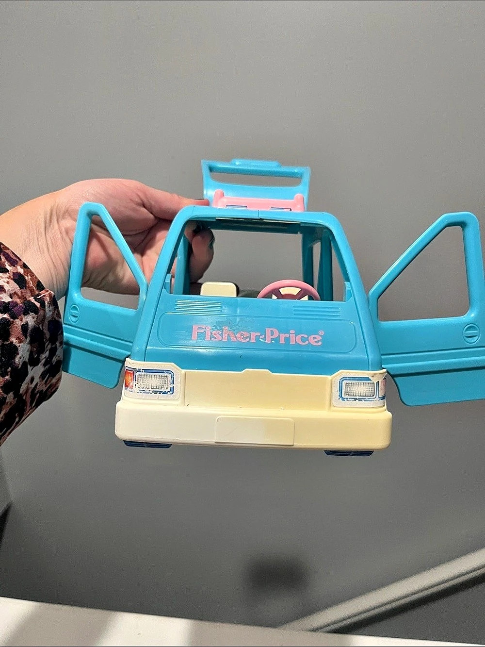 Fisher Price Loving Family Mini Van 1993 Blue & Pink - Picture 6 of 16